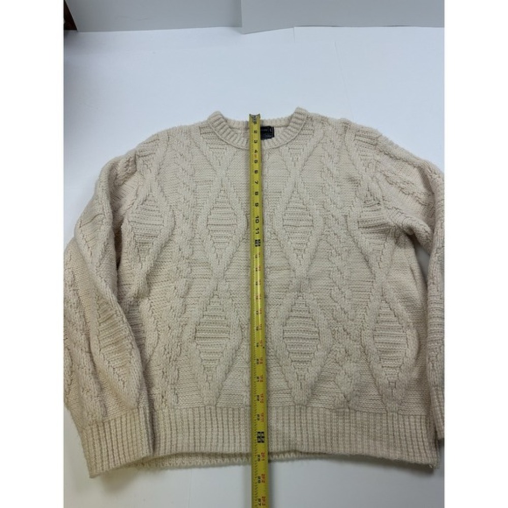 Vintage 80s JC Penney‎ Sweater Fisherman Chunky Knit Size Large - Picture 3 of 5